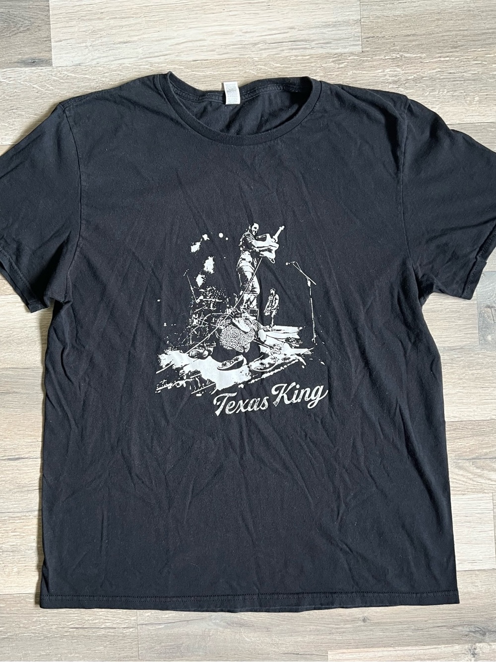 Texas King Band Graphic T-Shirt Black Size Large